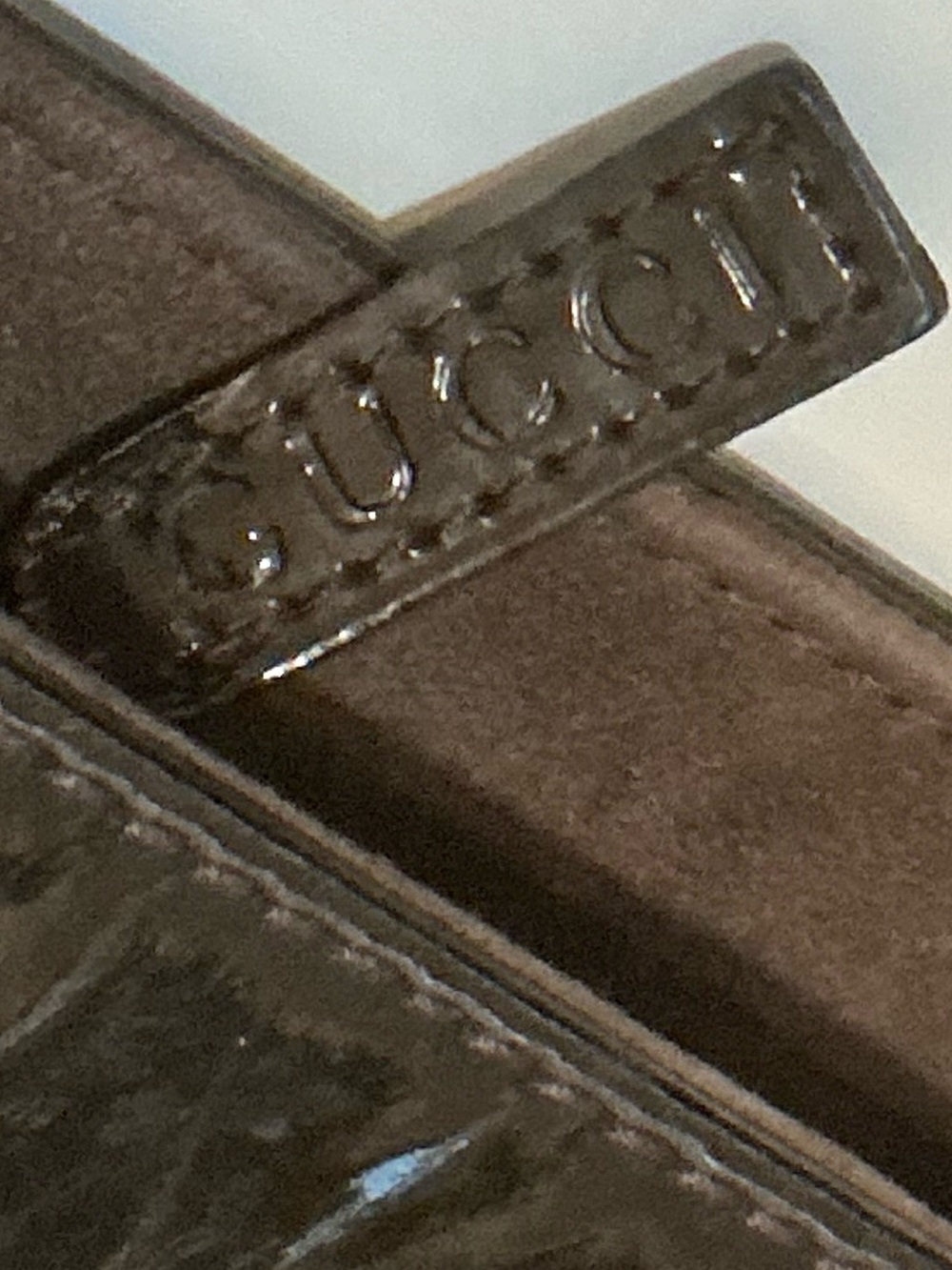 Gucci Rare Vintage Brown Suede & Patent Leather Shoulder Crossbody Bag - Picture 10 of 15